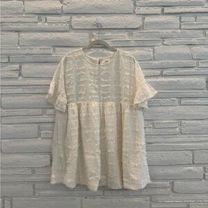 Anthropologie Talulah Cottage Dress Ivory - Small